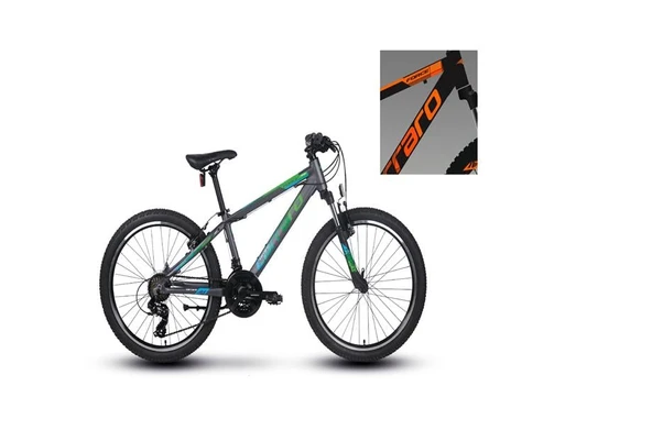 CARRARO FORCE 400 ERKEK DAĞ BİSİKLETİ 325H V 24 JANT 21 VİTES ANTRASİT TURUNCU BEYAZ ürün görseli