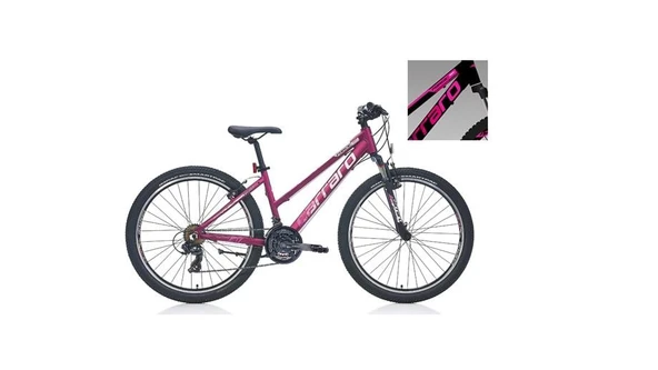 CARRARO FORCE 601 KADIN DAĞ BİSİKLETİ 380H V 26 JANT 21 VİTES MAT SİYAH FUŞYA BEYAZ ürün görseli