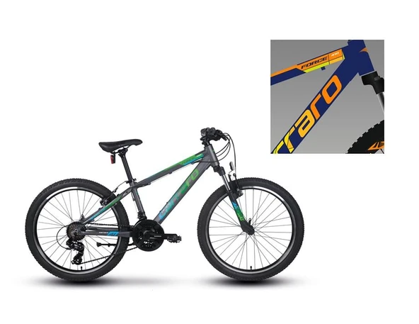 CARRARO FORCE 400 ERKEK DAĞ BİSİKLETİ 325H V 24 JANT 21 VİTES MAT PETROL KIRMIZI TURUNCU ürün görseli