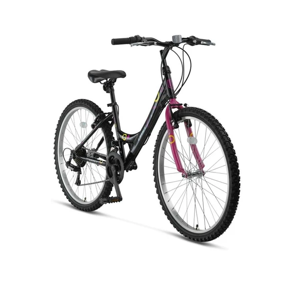 ÜMİT 2600 COLORADO KADIN DAĞ BİSİKLETİ V 26 JANT 21 VİTES SİYAH PEMBE - Resim 2