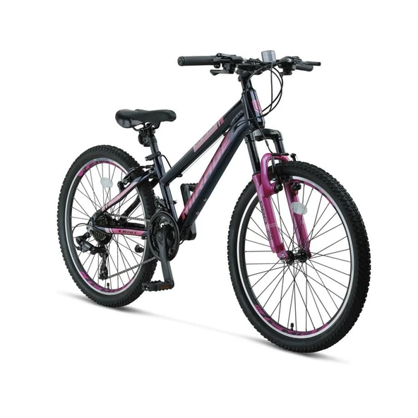 ÜMİT 2466 MIRAGE BAYAN DAĞ BİSİKLETİ 305H V 24 JANT 21 VİTES SİYAH PEMBE - Resim 2