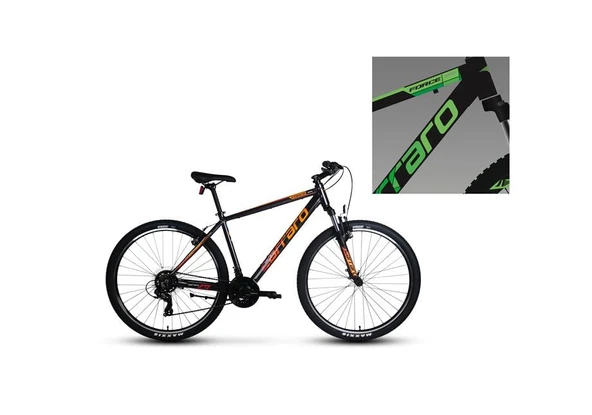 CARRARO FORCE 900 ERKEK DAĞ BİSİKLETİ 520H V 29 JANT 21 VİTES MAT SİYAH YEŞİL GÜMÜŞ ürün görseli