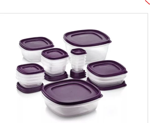 Rubbermaid 30 Parçalı Gıda Saklama Kapları Kolay Bulunabilen Kapaklar Ametist
