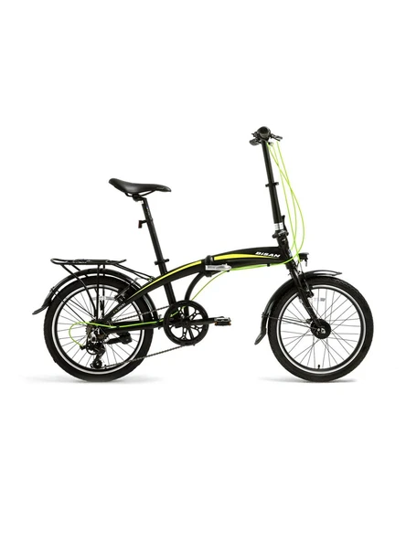 BİSAN FX 3500-TOURNEY KATLANIR BİSİKLET 32CM V 20 JANT 7 VİTES MAT SİYAH SARI ürün görseli