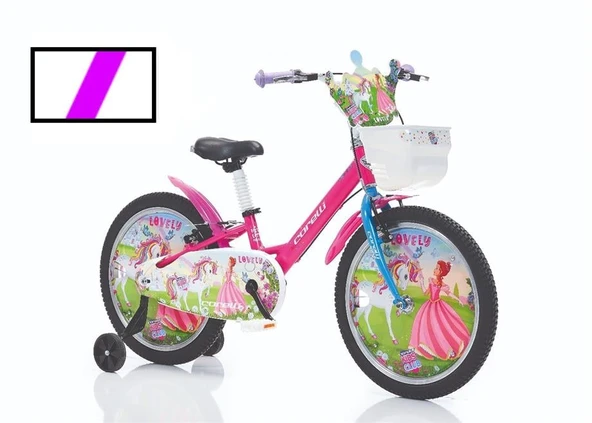 CORELLİ LOVELY KIZ ÇOCUK BİSİKLETİ V 20 JANT MOR BEYAZ ürün görseli