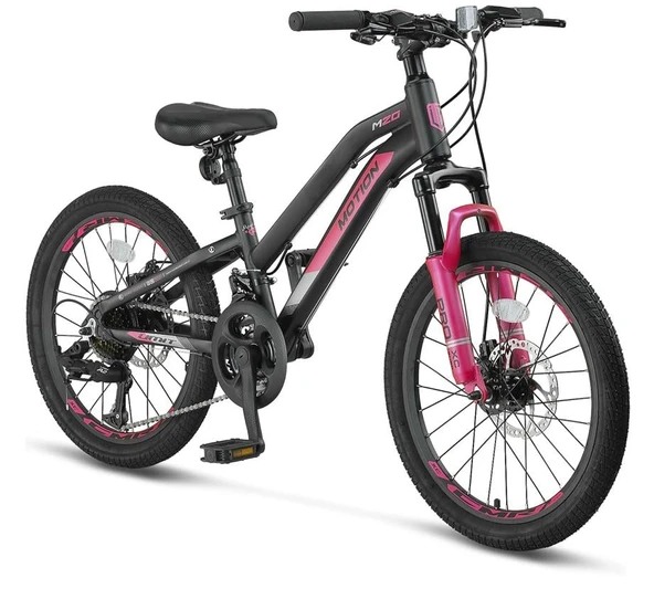 ÜMİT 2079 L-2D MOTION KIZ ÇOCUK BİSİKLETİ 254H V 20 JANT 21 VİTES SİYAH PEMBE ürün görseli