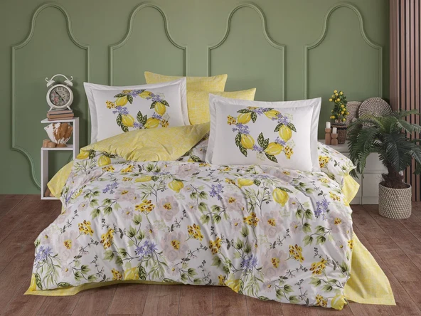 Hobby Çift Kişilik Poplin Nevresim Lemonty Sarı ürün görseli