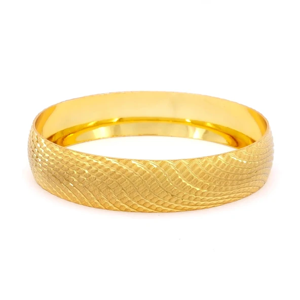 Altın Kaplama Dalgalı İmitasyon Bilezik-BLZ-3106 - Resim 3