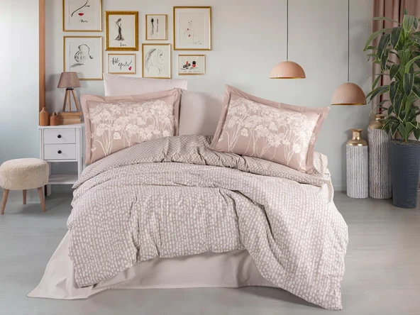 Hobby Çift Kişilik Poplin Nevresim Velura Latte ürün görseli