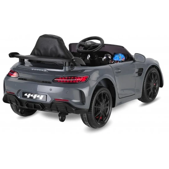 BABYHOPE 444 GTR SPORT 12V UZAKTAN KUMANDALI AKÜLÜ ARABA KOYU GRİ - Resim 4