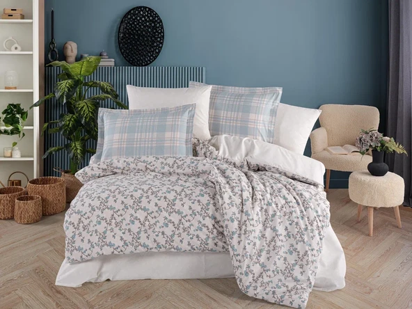 Hobby Çift Kişilik Poplin Nevresim Lola Mavi ürün görseli