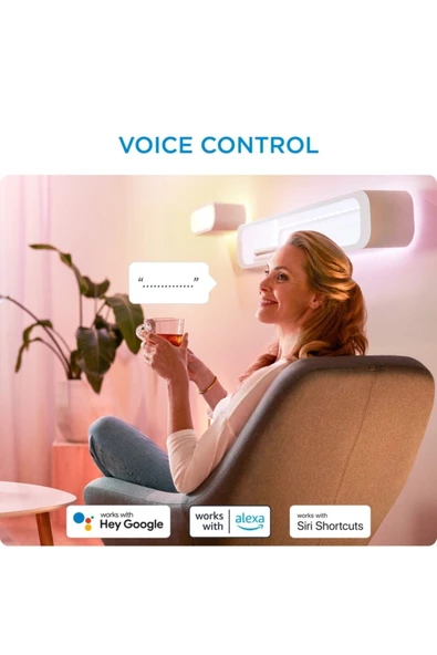 Wiz Wi-fi Ble Renkli Ambiyans Akıllı Led Şerit 2 Metre Başlangıç Seti 8718699788162 - 4