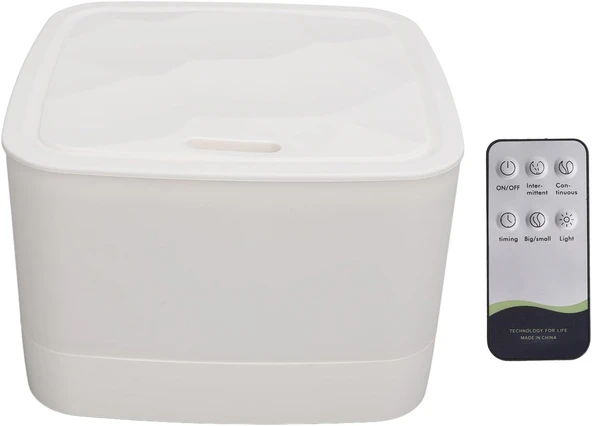 AteşTech Hava Nemlendirici Kumandalı Buhar Makinesi 7 Renk Led Işıklı 800ML Zaman Ayarlı - Resim 2