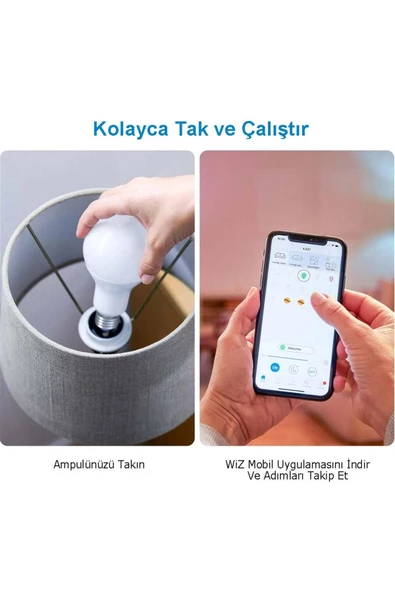 Wiz Wi Fi Renkli Ambiyans Akıllı Ampul 100w A67 E27 Normal Duy - 7