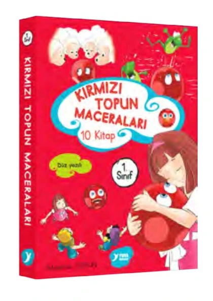 Kırmızı Topun Maceraları 1. Sınıf Renkli Heceli Düz Yazı 10 Kitap ürün görseli