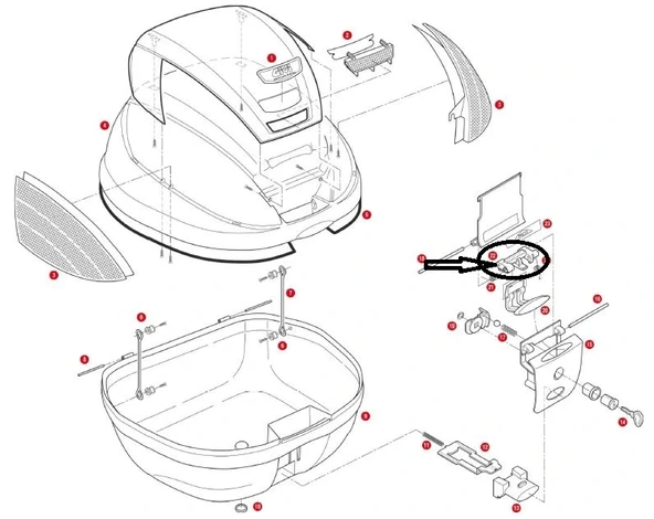 GIVIZ643NRÇANTAKİLİTPARÇASITRK33-V46-E370