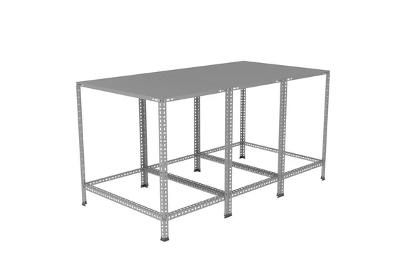 PAKETLEME MASASI - ATÖLYE, DEPO, HOBİ ÇALIŞMA MASASI  Galvaniz 118x93 cm 75 cm 1.00 mm - Resim 5