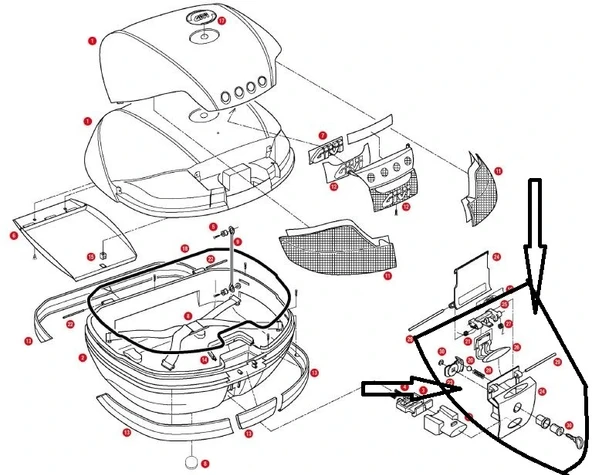 GIVIZ641NM2ÇANTAKİLİTMEKANİZMASIKIRMIZIANAHTARLIV46-V35 - 3