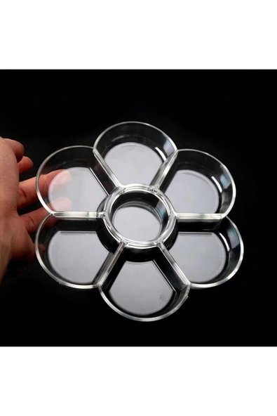 Resim Paleti Şeffaf Akrilik Papatya Şeklinde 17.5cm Çaplı ürün görseli