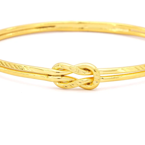 Altın Kaplama İmitasyon Ajda Aşk Düğümü Bilezik- BLZ-3103 - Resim 3