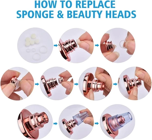 Şarjlı Siyah Nokta Temizleme Cihazı 5 Başlıklı (5224) AZ-522489GTA16381 - Resim 4