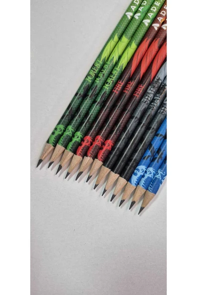 Ejderhalar Modeli 12 Adet Kurşun Kalem 2B - Resim 2