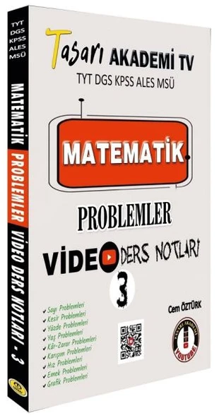 Tasarı Matematik Problemler Video Ders Notları 3 ürün görseli