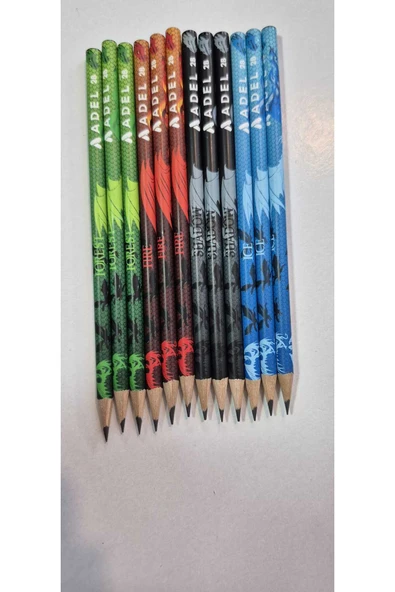 Ejderhalar Modeli 12 Adet Kurşun Kalem 2B - Resim 5