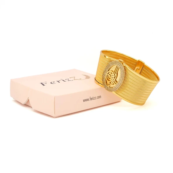 Altın Kaplama Trabzon Hasır Tuğralı Set- SET-169 - Resim 7