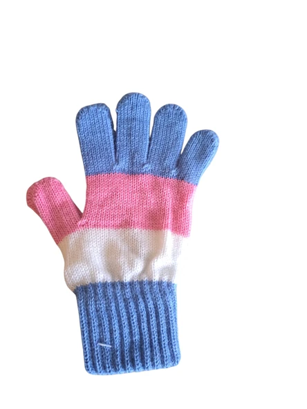 Garson Beden Kız Çocuk Eldiven Mavi Pembe 8-12 Yaş - Resim 2