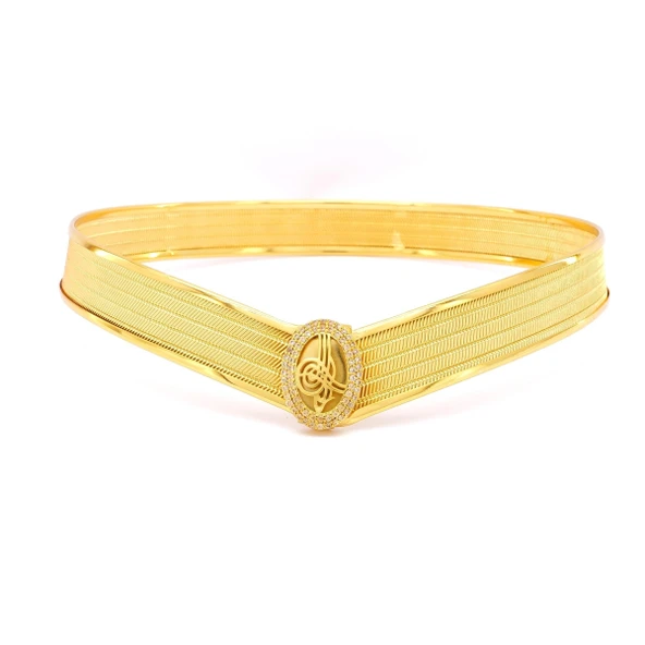 Altın Kaplama Trabzon Hasır Tuğralı Set- SET-169 - Resim 2