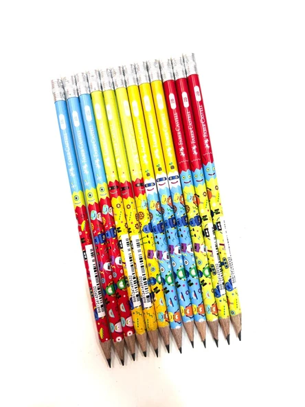 Faber Castell Robot Silgili 2B Kurşun Kalem 12 Adet ürün görseli 1