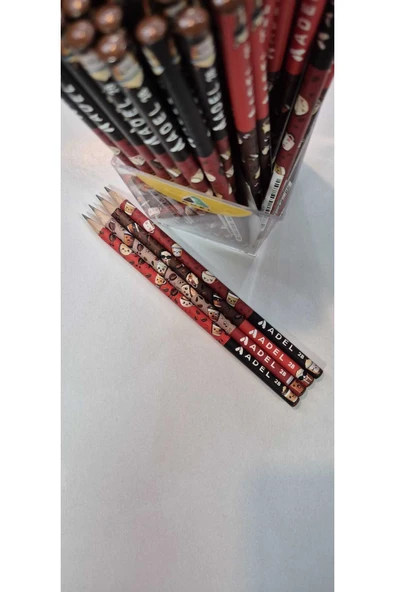 Kahve desenli 12 Adet 2B Kurşun Kalem - 2