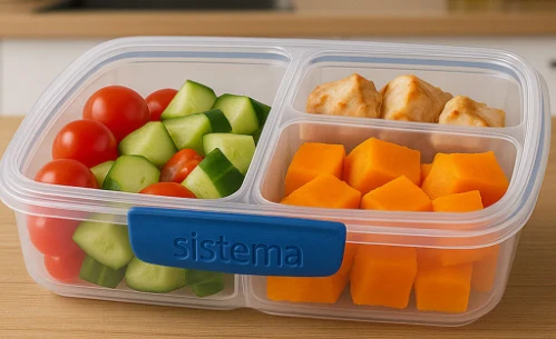 Sistema To Go 820ml 3 Bölmeli Klipli Saklama Kabı BPAsız