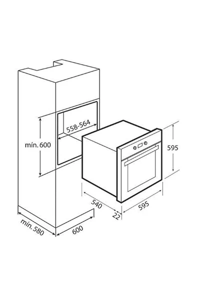Teka HAK 627 R AT Ankastre Fırın, Antrasit, Country, 65L, 6 programlı - 2