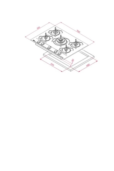 Teka Gbc 75030 Kbc Wh 5 Gözlü Gazlı Ocak - 2