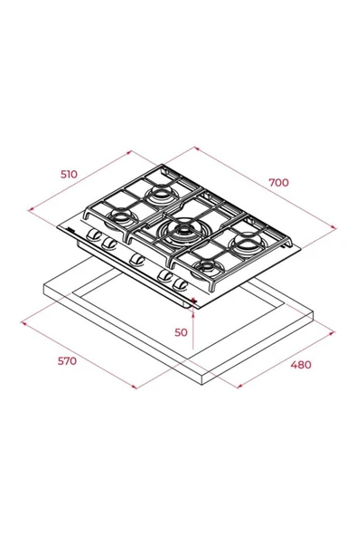 Teka 112610074-gsc 75330 Rbc Vn 70cm Country Ankastre Ocak - 2