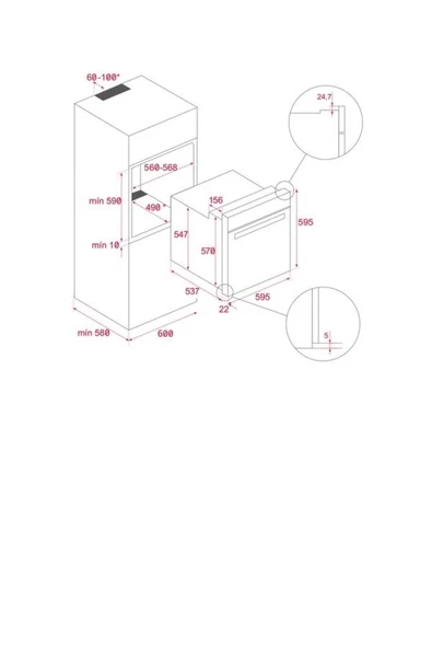 Teka Hlb 8600 Bk 70 Lt Turbo Ankastre Fırın - 7