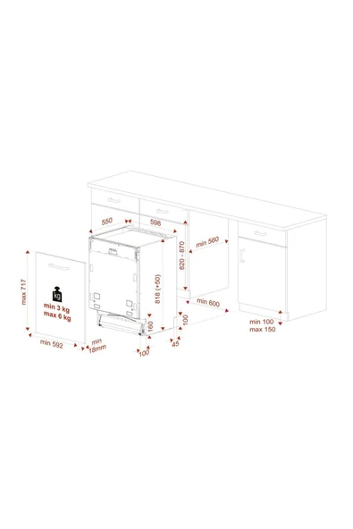 Teka  Dfı 46700 Tam Ankastre Dijital Ekranlı Bulaşık Makinesi 7 Programlı 60 cm AMZTKA0045 - 4
