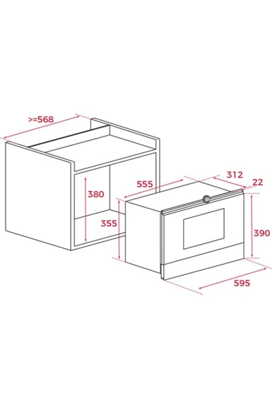 Teka - ml 8220 Bıs L Bk - Ankastre Mikrodalga Fırın Izgara - Siyah Cam - 22 Lt - 112030001 - 5