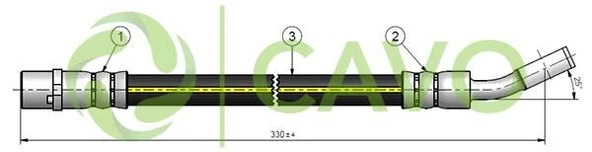 Opel Arka Fren Hortumu Vectra C 02> - Cavo C900 536a