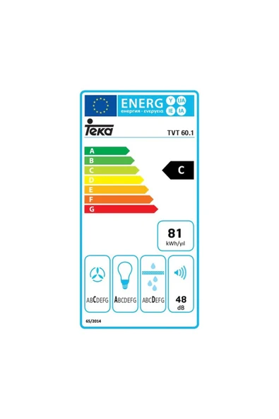 Teka TVT 60.1 Duvar tipi Davlumbaz, Beyaz, 60cm, - 3