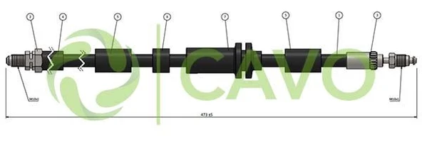Ford Fren Hortumu Sag On Ford Ka  98>04 - Cavo C900 752a ürün görseli