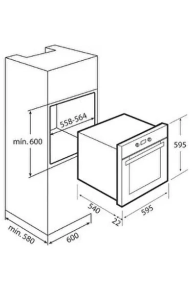 Teka Hak 627 Wh 65 Lt. Beyaz Ankastre Fırın - 2