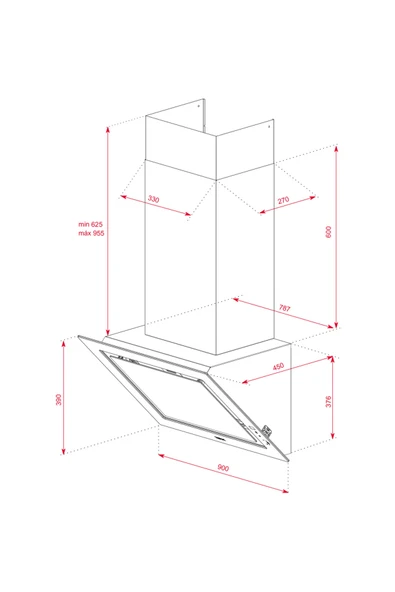 Teka Dlv 98660 Bk 90 Cm Fresh Air Duvar Tipi Siyah Davlumbaz - 3