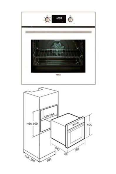 Teka Chef 6 Premium Beyaz Ankastre Set (GBE 64002 OCAK/HAK 627 FIRIN/ATV 60 DAVLUMBAZ) - 3