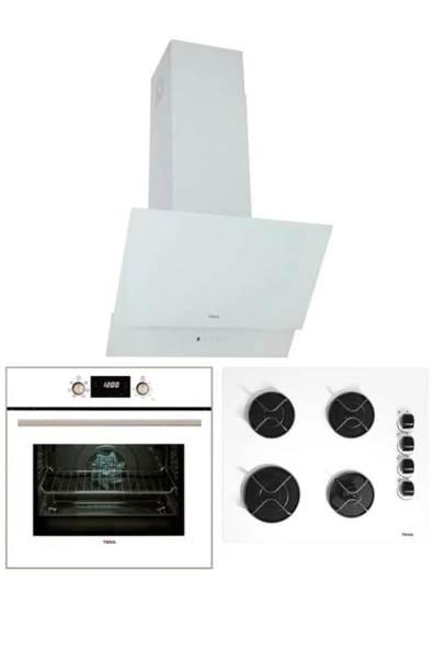 Teka Chef 6 Premium Beyaz Ankastre Set (GBE 64002 OCAK/HAK 627 FIRIN/ATV 60 DAVLUMBAZ)