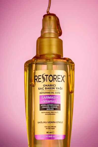 Restorex Sarmaşık Vitamin E Onarıcı Saç Bakım Yağı 80 ml - 2