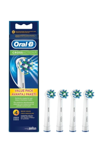 Oral-B Dis Firçasi Yedek Basligi Cross Action 4lü ürün görseli 1