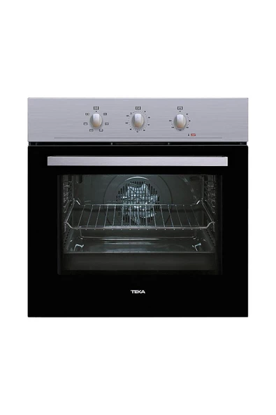 Teka HE 715 SS Ankastre Fırın, Inox panel, Siyah cam kapak, 65LT